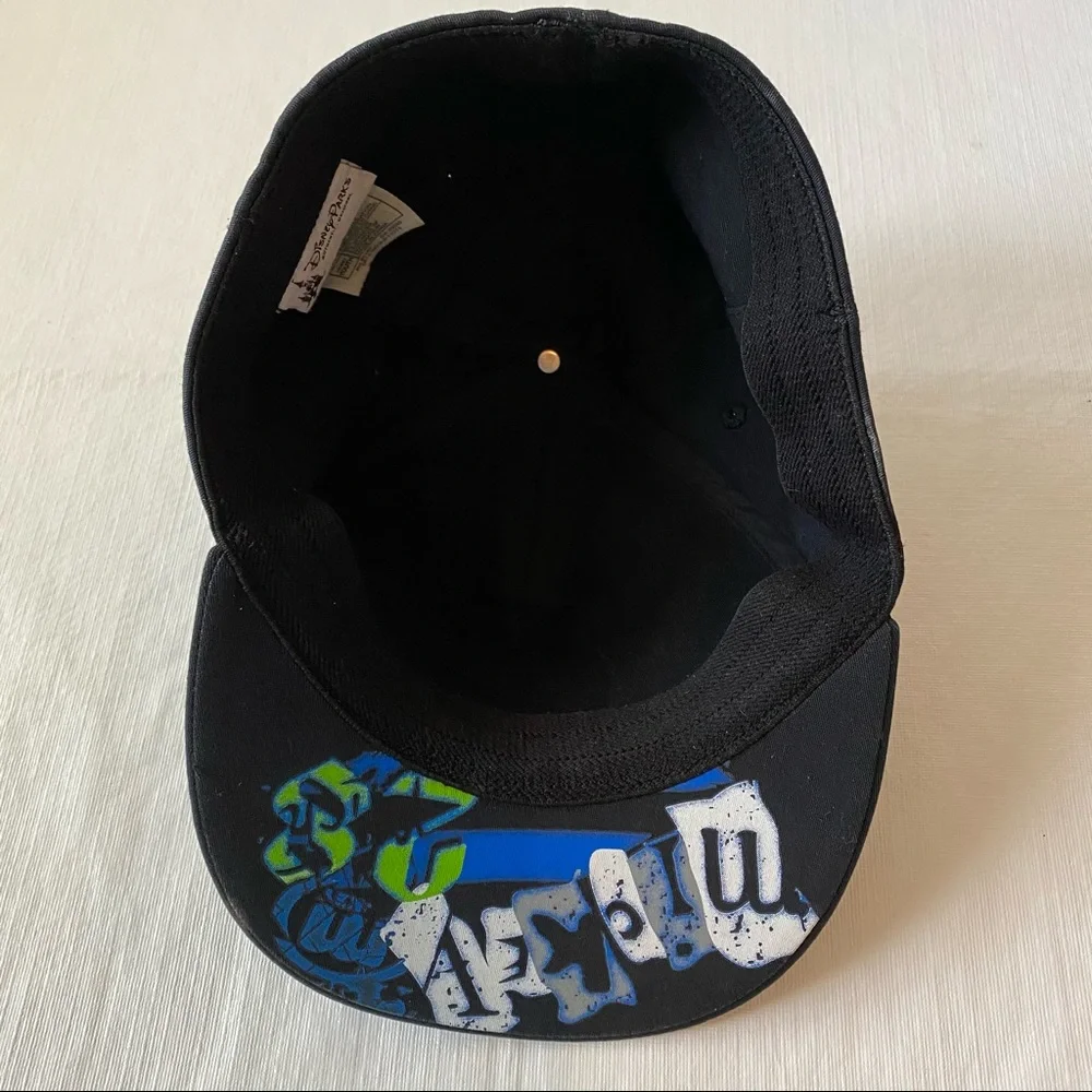 Disney Parks black Mickey mohawk hat size youth Scowling Mickey